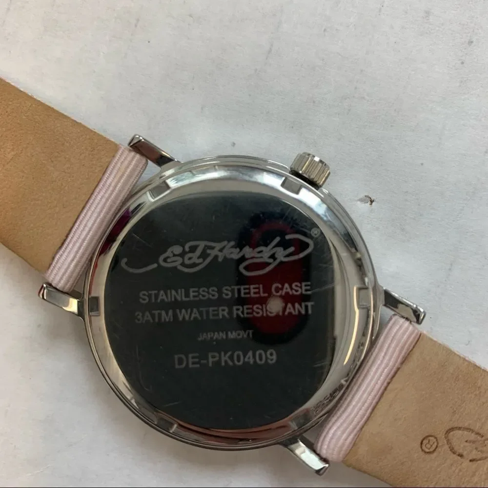 ED Hardy stainless steel water resistant Watch